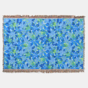 Olowalu Hibiscus Hawaiian Camo Throw Blankets Filt