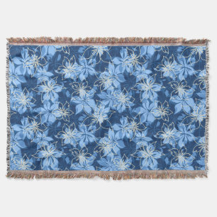 Olowalu Hibiscus Hawaiian Camo Throw Blankets Mysfilt