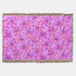 Olowalu Hibiscus Hawaiian Camo Throw Blankets Mysfilt