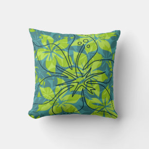 Olowalu Hibiscus Hawaiianska Reversibla Fyrkantiga Kudde