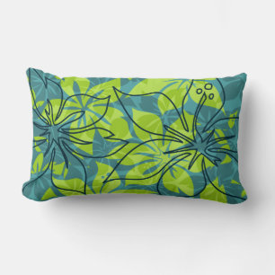 Olowalu Hibiscus Hawaiianska Reversibla Ländkuddar Lumbarkudde
