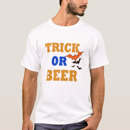 ölpjäs älskare bus eller godis lustig halloween-sk t shirt