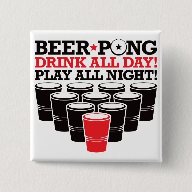 ÖlPong drink all daglek all röd natt - Knapp (Framsida)