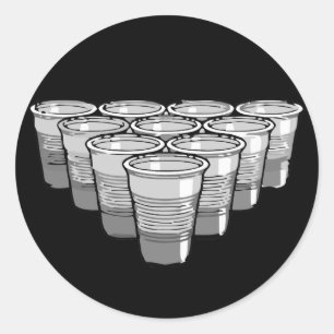 ölpong runt klistermärke
