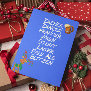 Ölren Namnger Rudolf Jul Roligt Helgkort