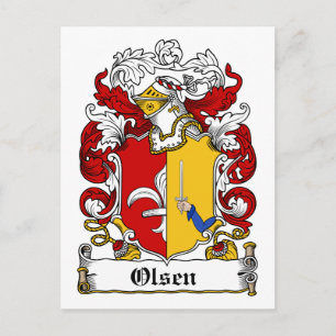 Olsen Family Crest Vykort