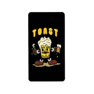 Ölskål Mascot Adressetikett