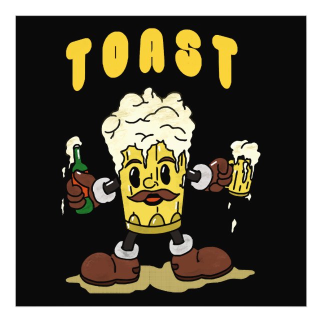 Ölskål Mascot Fototryck (Framsidan)