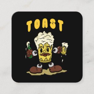 Ölskål Mascot Fyrkantigt Visitkort