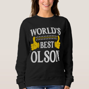 Olson Surname Funny Team Family Efternamn World's T Shirt