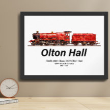 Olton Hall Ånglok Ångtåg engelskt lok
