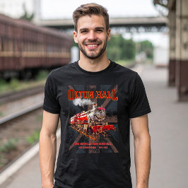 Olton Hall Vintage Steam Tåg English Locomotive T Shirt