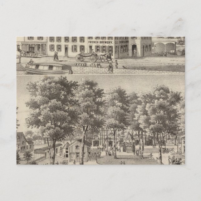 Ölträdgård och bryggeri av CL Centlivre Vykort (Framsida)