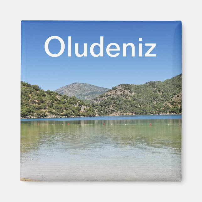Oludeniz-stranden i Turkiet Magnet (Framsidan)