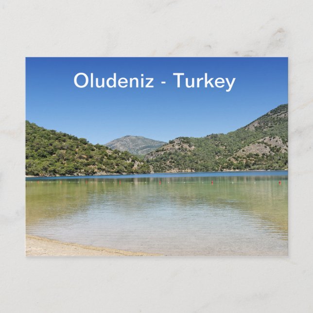 Oludeniz-stranden i Turkiet Vykort (Framsida)