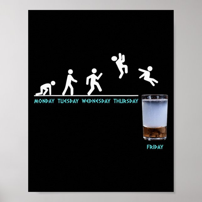 Ölvecka måndag tisdag onsdag torsdag fredag poster (Framsidan)