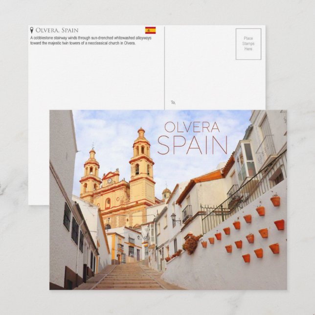 Olvera, Spain Travel Postcard Vykort (Fram/baksida)