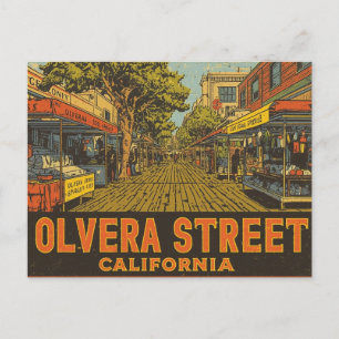 Olvera Street California Vykort