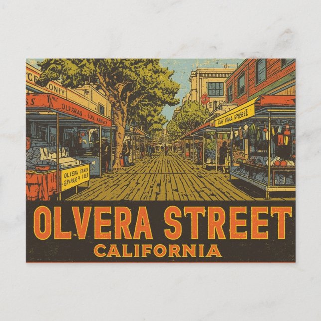 Olvera Street California Vykort (Framsida)