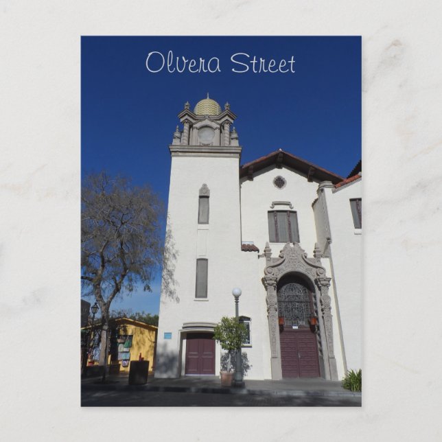 Olvera Street Church- Los Angeles Vykort (Framsida)