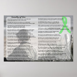 Olyckan i Krig, Dikt av en Lyme-patient Poster