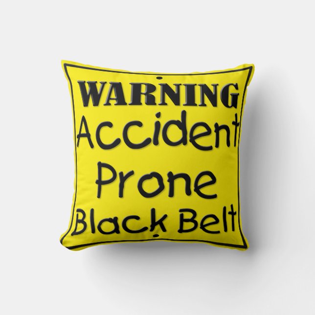 Olyckan Prone Black Bälte Kudde (Framsida)