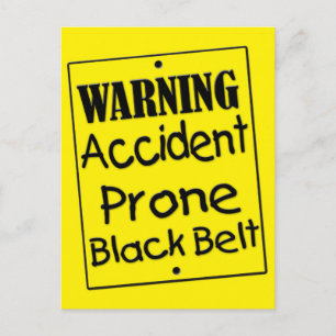 Olyckan Prone Black Bälte Vykort
