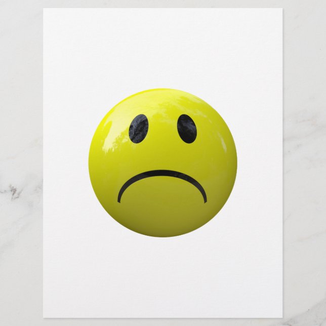 olycklig ansikte emoji (Framsida)
