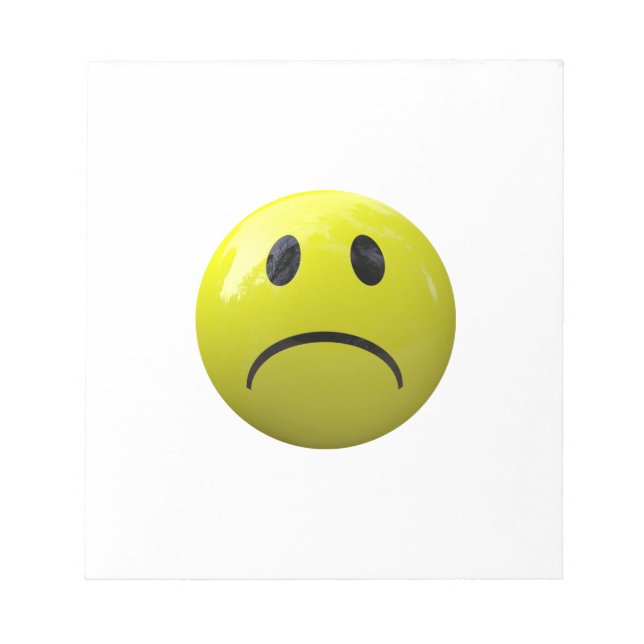 olycklig ansikte emoji anteckningsblock (Framsida)