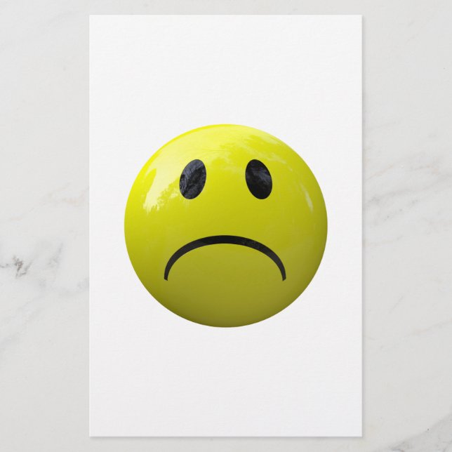 olycklig ansikte emoji brevpapper (Framsida)