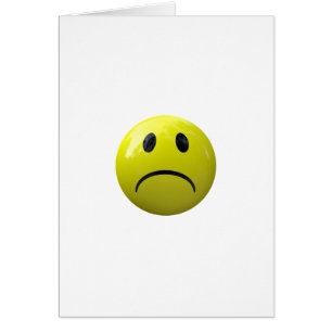 olycklig ansikte emoji hälsningskort