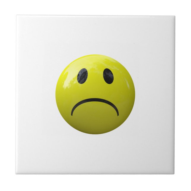 olycklig ansikte emoji kakelplatta (Framsidan)