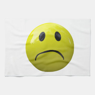 olycklig ansikte emoji kökshandduk