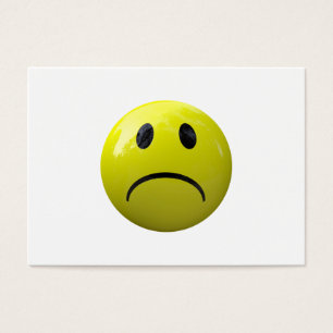 olycklig ansikte emoji visitkort
