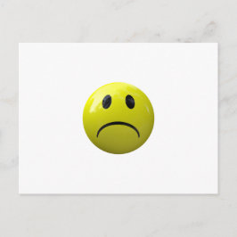 olycklig ansikte emoji vykort