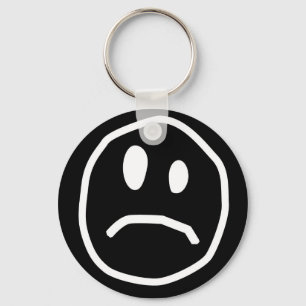 Olycklig ansiktekeychain nyckelring