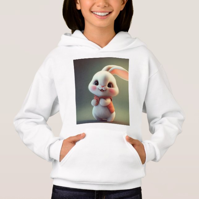 Olyckliga Bunny Hoodies: perfekt Mysigt för barn T Shirt (Framsida)