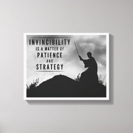 Olycklighet är en fråga om tålamod och strategi canvastryck