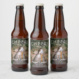 Olyckligt efter fotobröllopsfavoriter ölflaska etikett