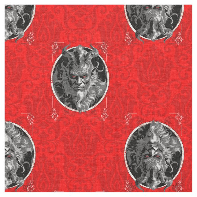 olycksbådande julkrampus röd damm tyg (Närbild)