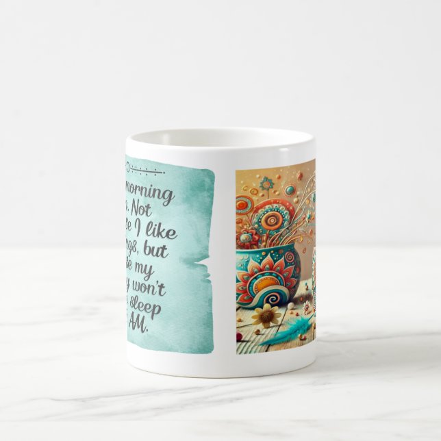 Olycksdagsförmiddagen Boho Blommigt Classic Mugg (Center)