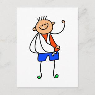 Olycksfall Kid Vykort
