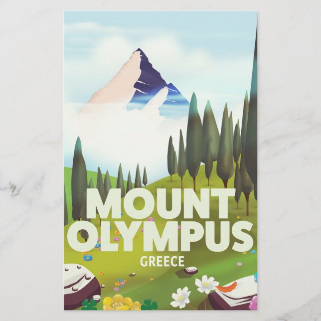 Olympen Grekland Brevpapper (Framsida)