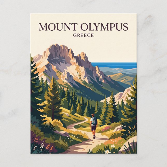 Olympen Grekland Vykort (Framsida)