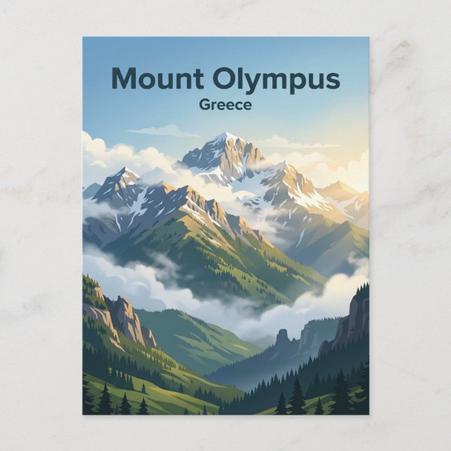 Olympen Grekland Vykort (Framsida)
