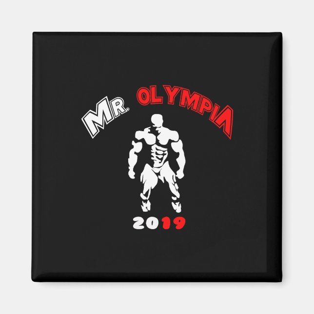 Olympia 2019 Gym Bodybuilding Fitness Workout Magnet (Framsidan)