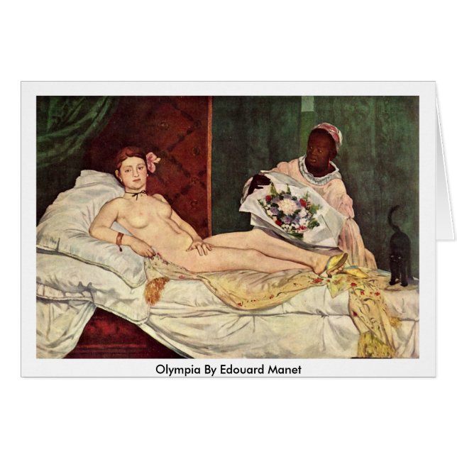 Olympia av Edouard Manet Hälsningskort (Framsidan Horizontal)