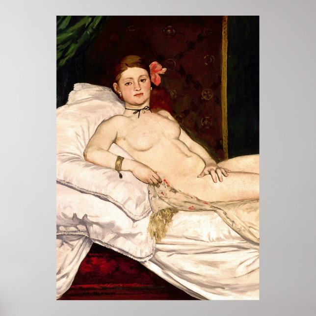 Olympia av Edouard Manet Poster (Framsidan)