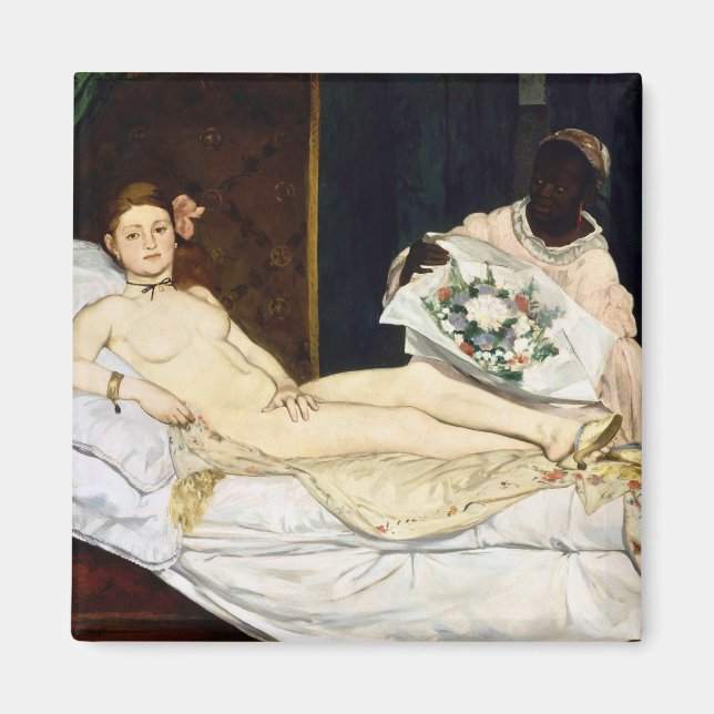 Olympia, Edouard Manet, 1863 Magnet (Framsidan)
