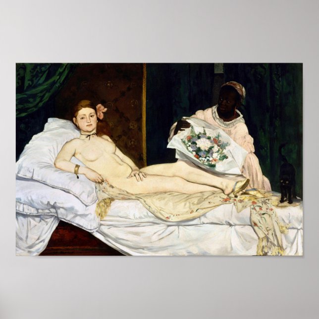 Olympia, Edouard Manet, 1863 Poster (Framsidan)